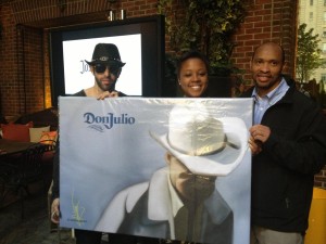 DIEGO VALDEZ AND THE WINNER OF THE DON JULIO PAINTING CINCO DE MAYO 2013